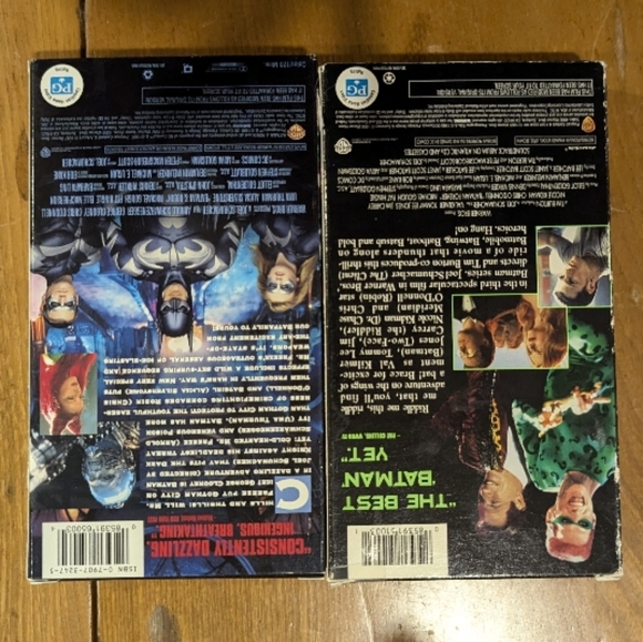 3 for $30 Batman Forever & Batman & Robin VHS Set - Picture 2 of 2